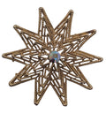 Vintage Gold Colored Star Pin with Rhinestones-K