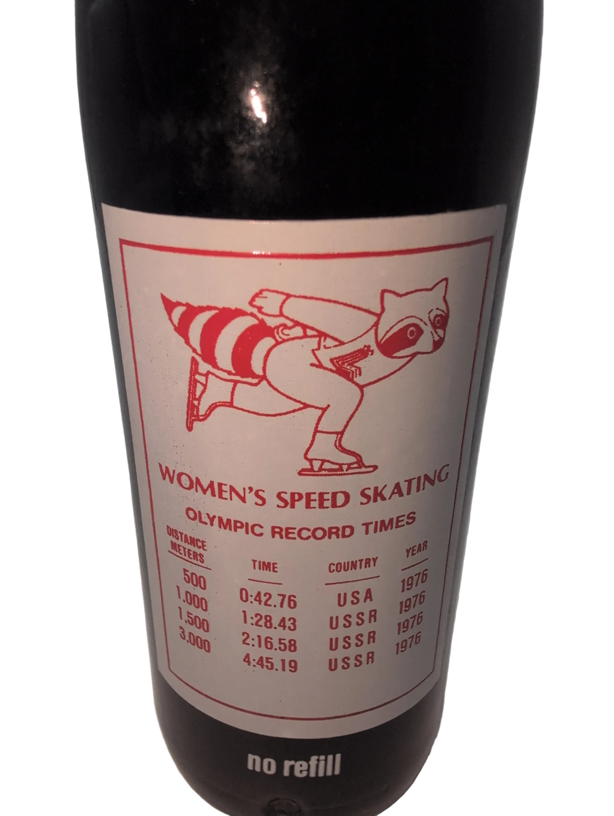 1980 WINTER OLYMPICS LAKE PLACID WOMEN’S SPEED SKATING COCA-COLA BOTTLE COKE
