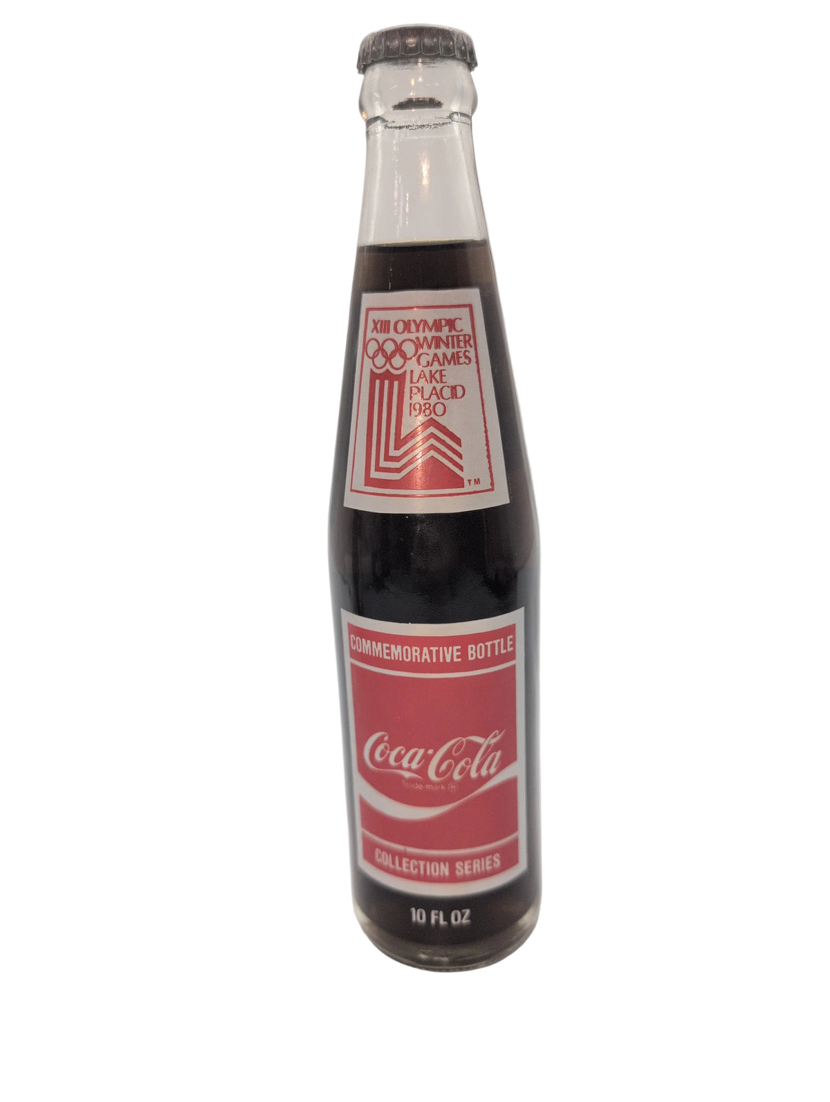1980 WINTER OLYMPICS LAKE PLACID NORDIC SKIING COCA-COLA BOTTLE 10 oz