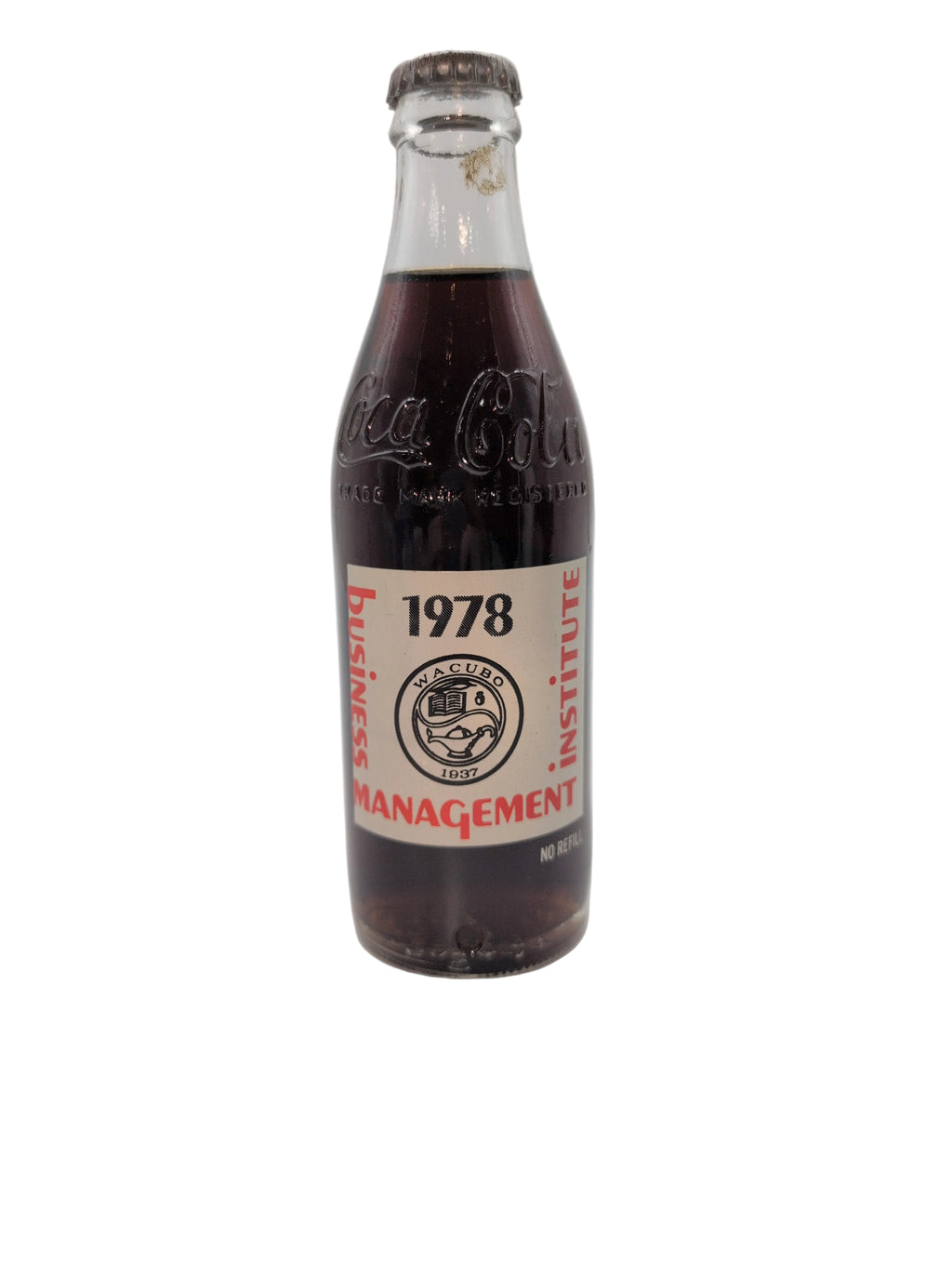 1978 75TH ANNIVERSARY BUSINESS MANAGEMENT INSTITUTE, WACUBO. COCA-COLA BOTTLE COKE