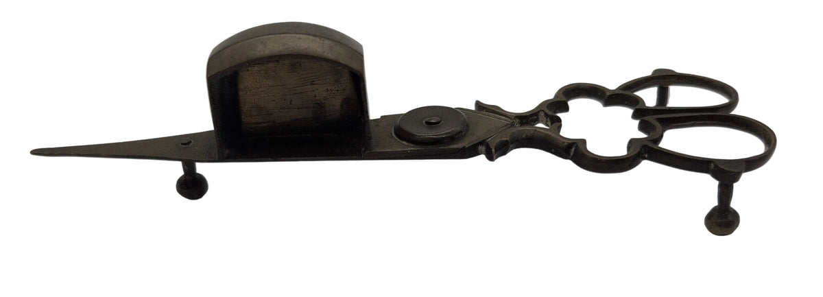 Vintage Scissor Candle, Sniffer Wick Cutter with Three Leg Stand