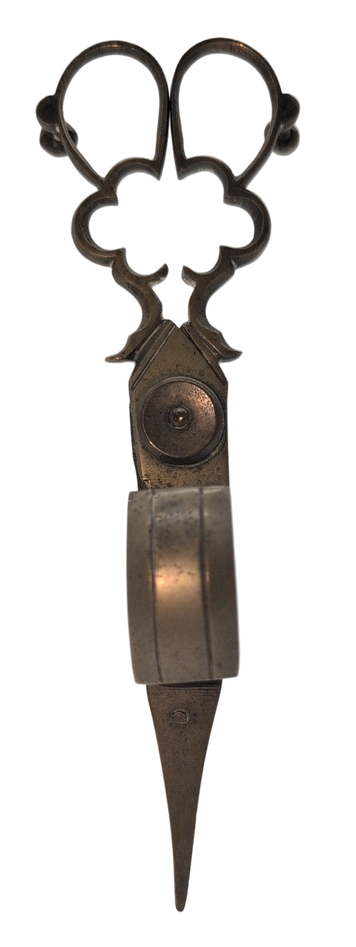 Vintage Scissor Candle, Sniffer Wick Cutter with Three Leg Stand