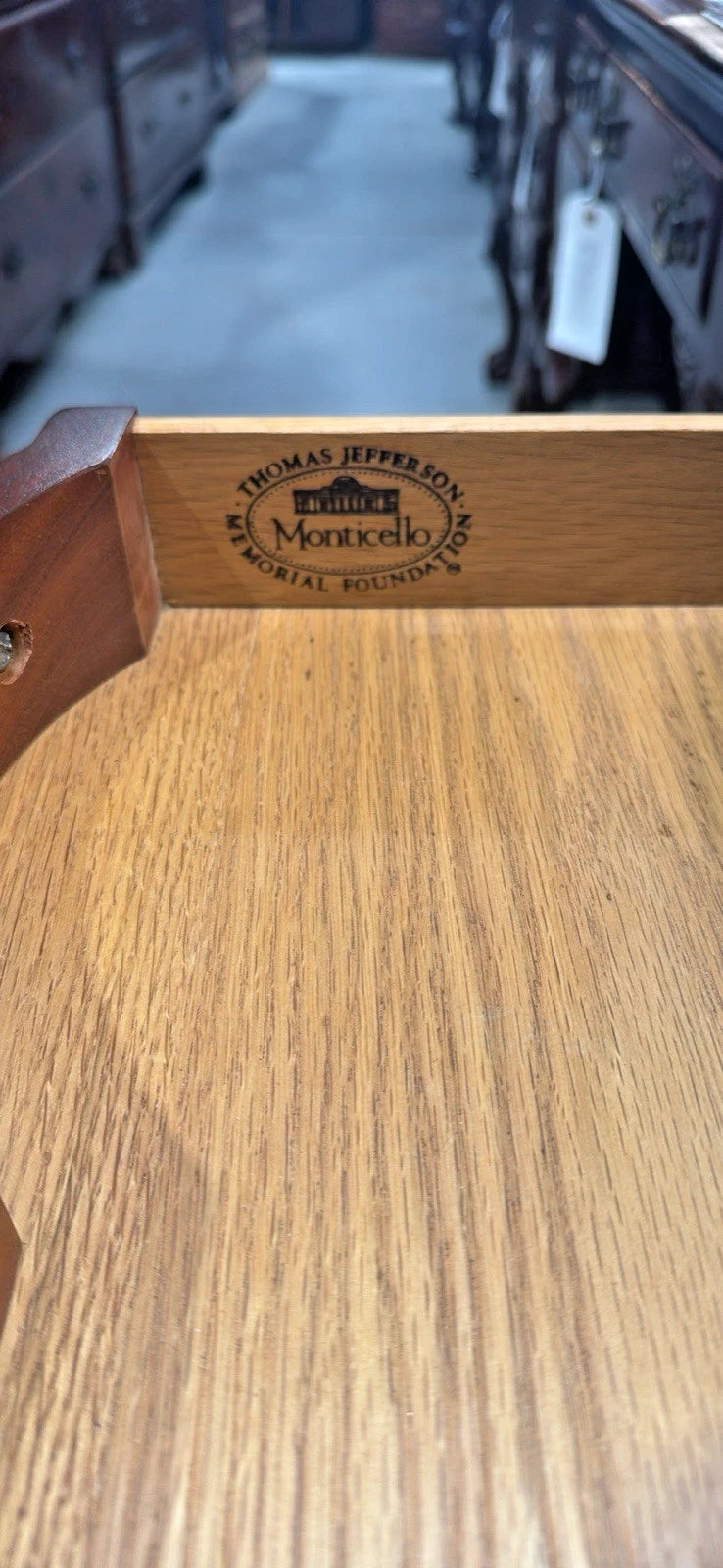 Virginia Galleries By Henkel Harris Genuine Mahogany Serpentine Front Knee-Hole Desk